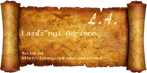 Lazányi Adrienn névjegykártya