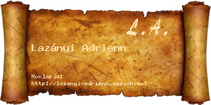Lazányi Adrienn névjegykártya